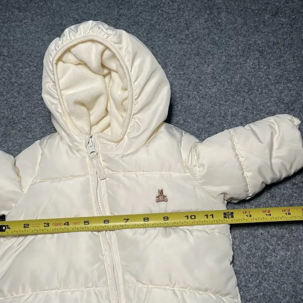 GAP Cream Puffer Hooded One-Piece Snowsuit